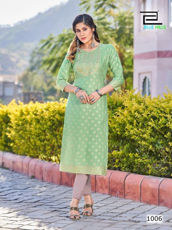 Blue Hills Freddy Plus Size Rayon Designer Kurti Collection